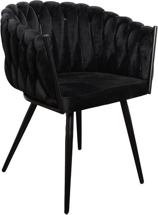 Chaise TRESSEE noir