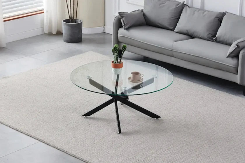 Jessy Table Basse en verre noir