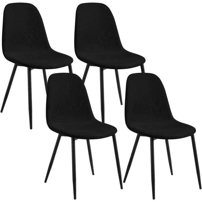 Chaise SCANDINAVE noir pied noir