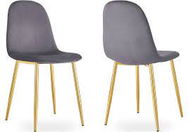 Chaise SCANDINAVE gris pied or