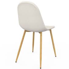 Chaise SCANDINAVE beige pied or