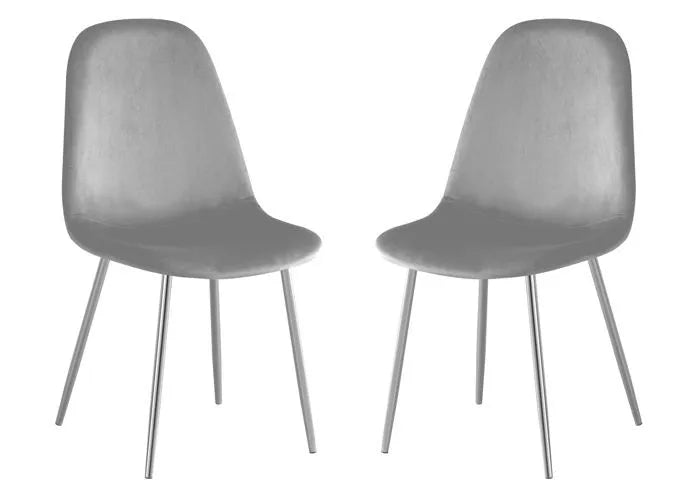 Chaise SCANDINAVE gris pied argent