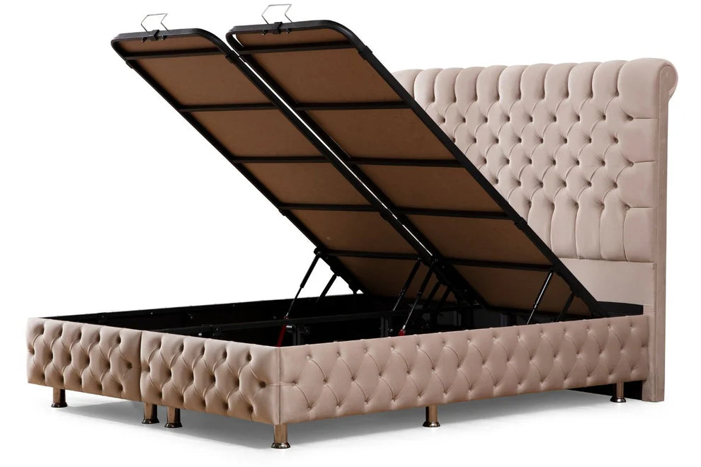 Lit coffre LUNA Beige