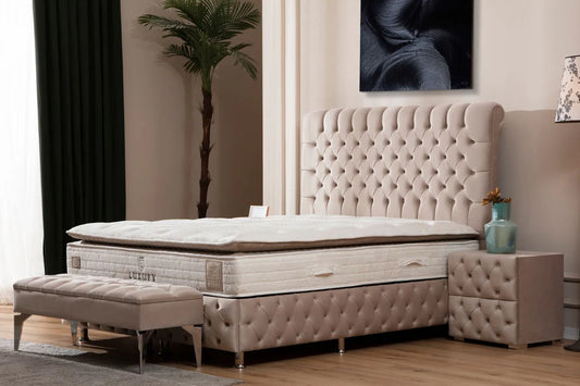 Lit coffre LUNA Beige