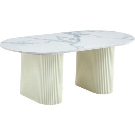 Table basse ROXY Travertin marbre gris