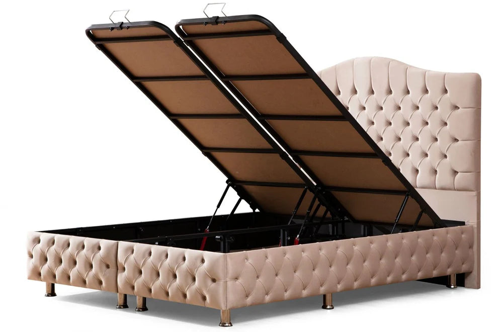 Lit coffre PARIS Beige