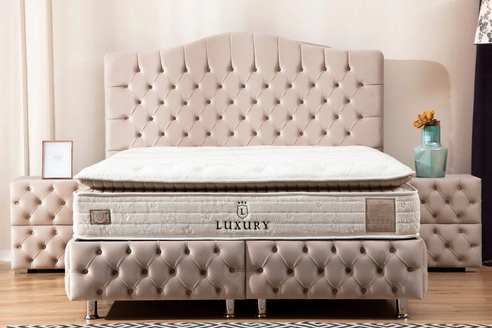 Lit coffre PARIS Beige