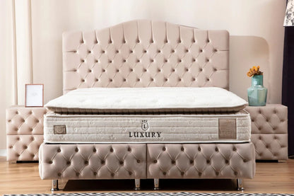 Lit coffre PARIS Beige