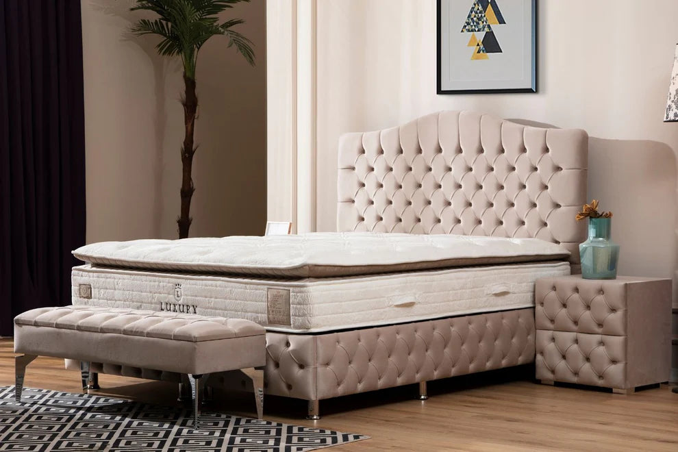 Lit coffre PARIS Beige