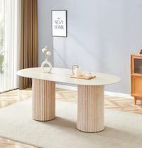 Table à manger Keysha travertin 180cm