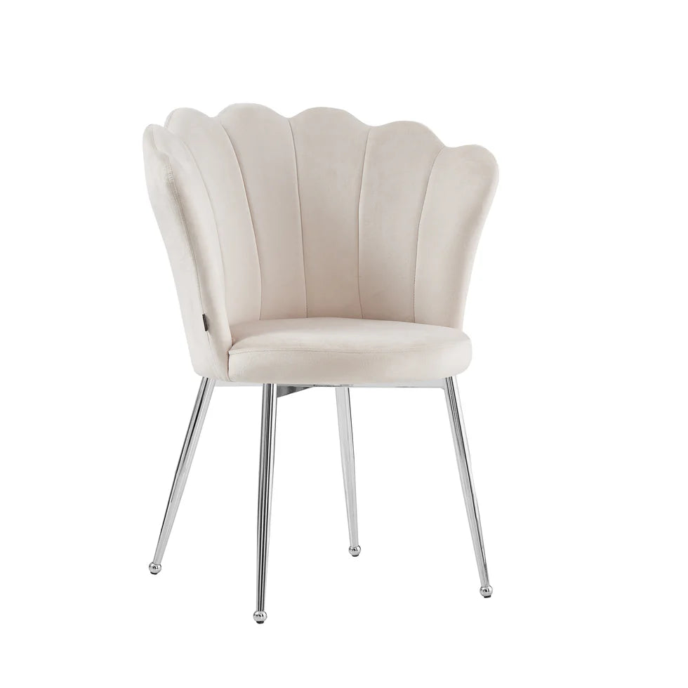 Lots de 2 chaises NYMPHEA pied argent