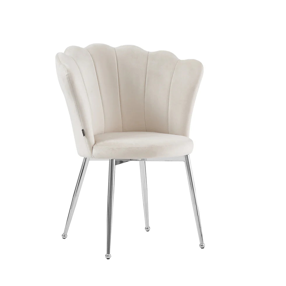 Lots de 2 chaises NYMPHEA pied argent