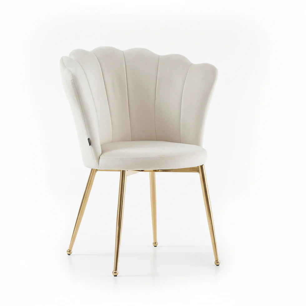 Lots 2 chaises NYMPHEA pied or