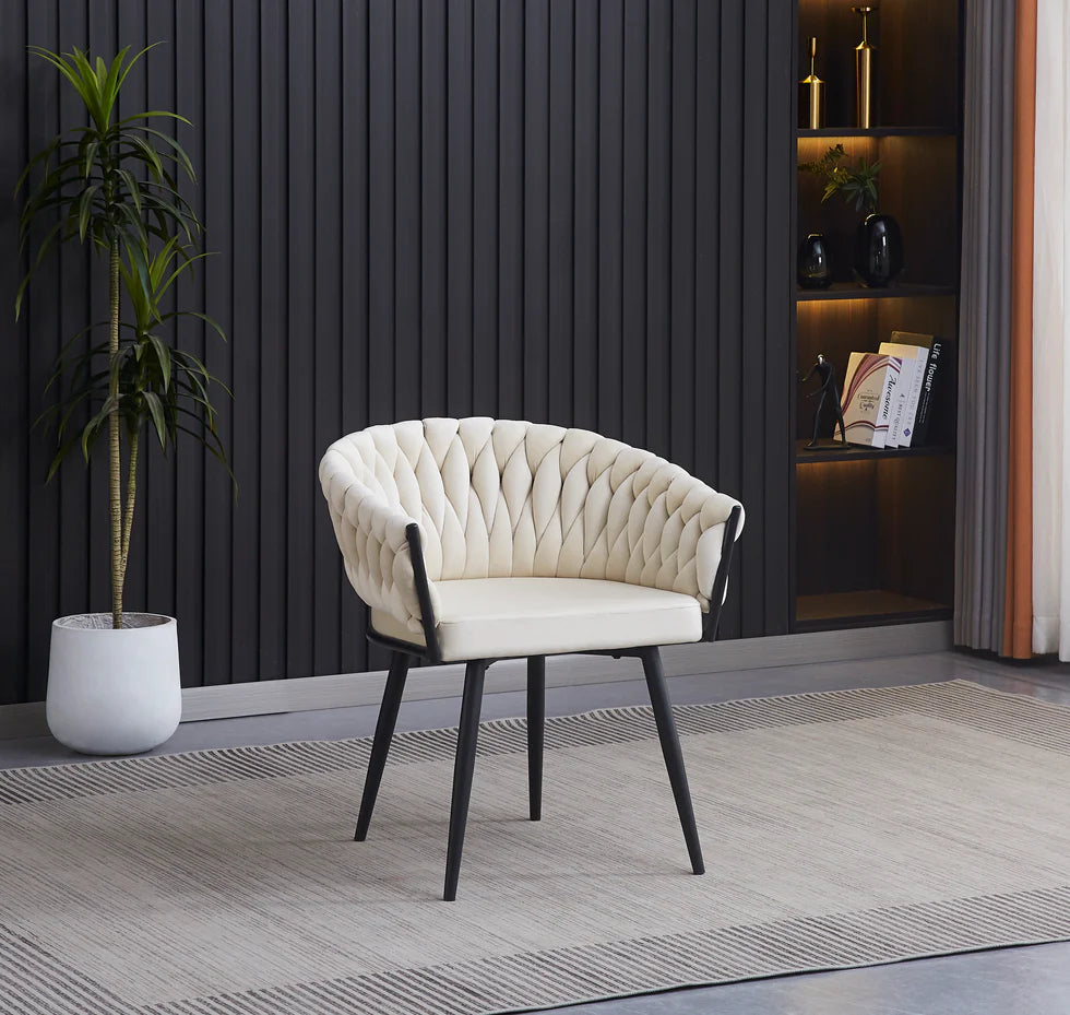 Lots de 2 chaises TRESSES velours