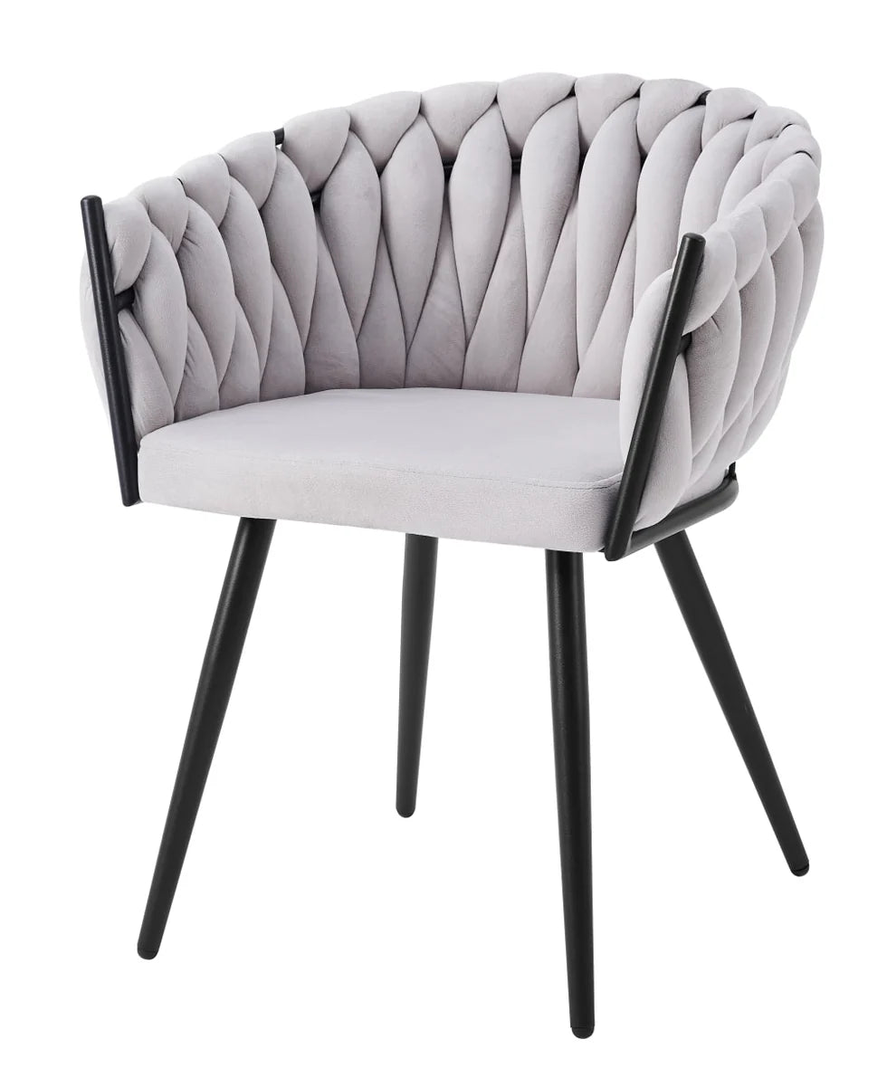 Lots de 2 chaises TRESSES velours