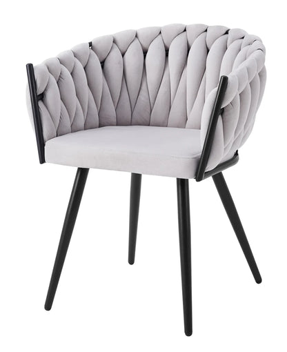 Lots de 2 chaises TRESSES velours