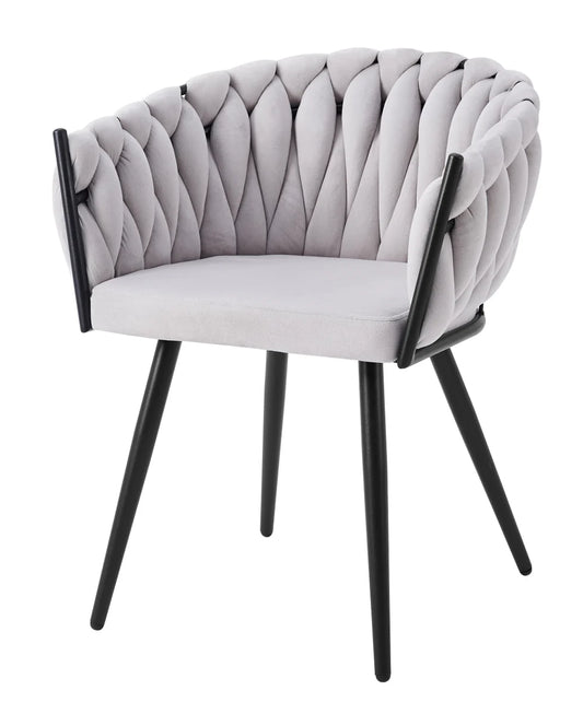 Lots de 2 chaises TRESSES velours