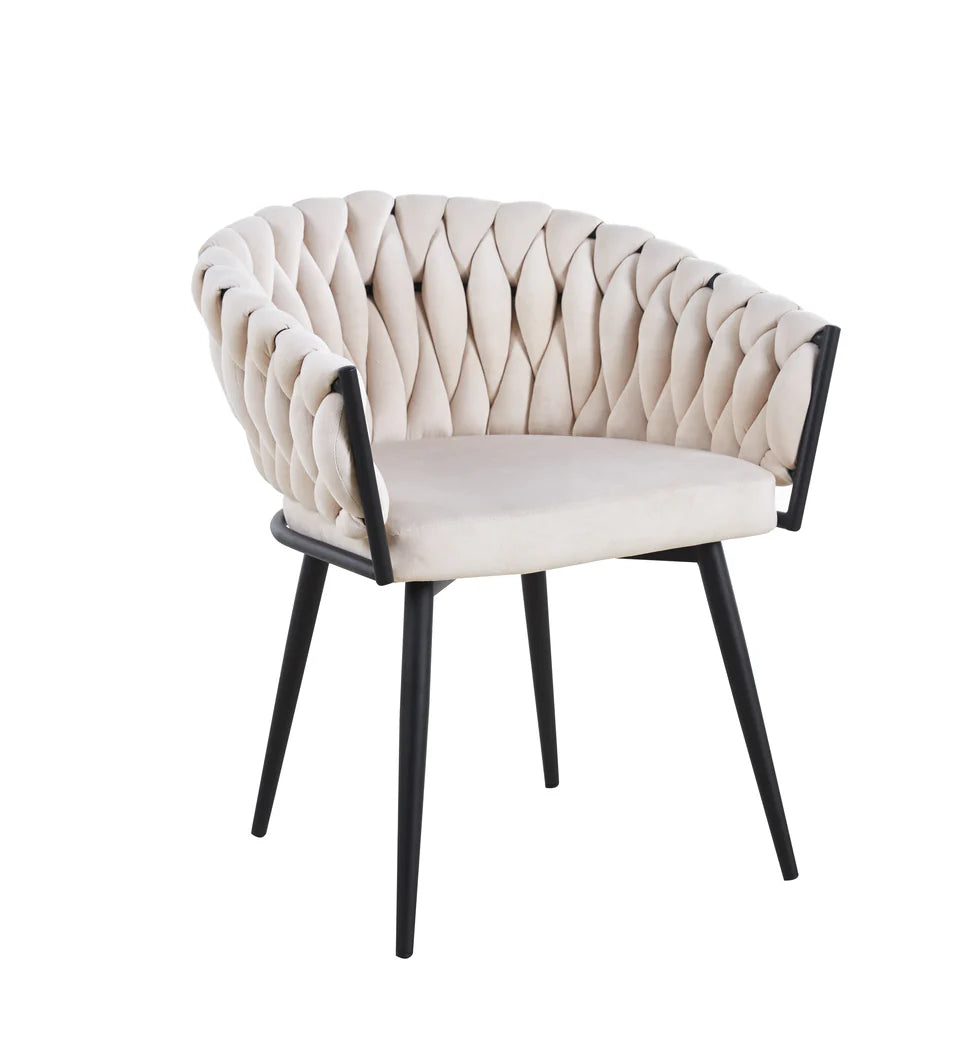 Lots de 2 chaises TRESSES velours