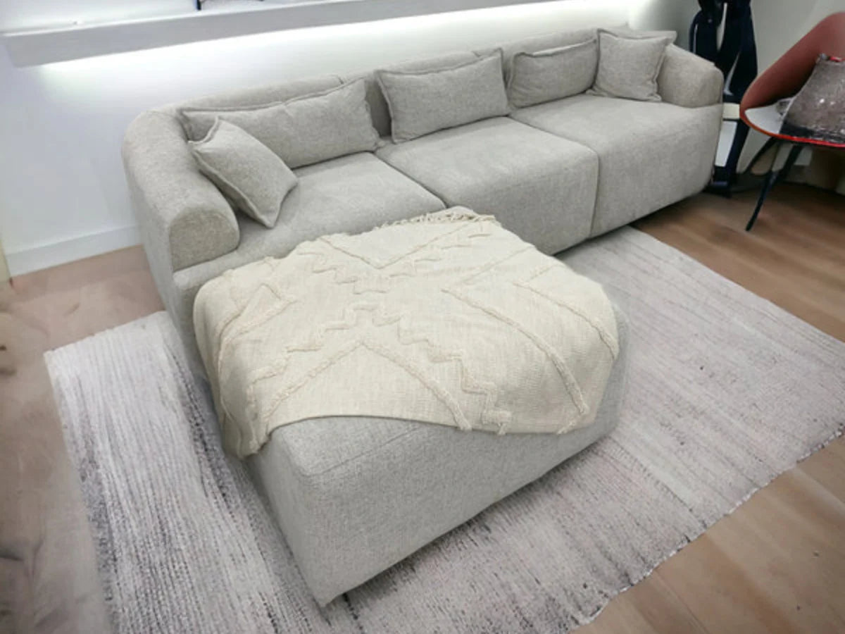 Canapé Mila Modulable Chenille Blanc cassé