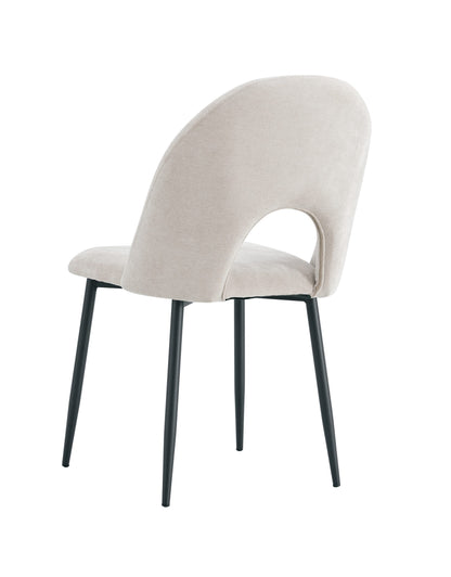 Chaise TEDDY beige pied noir