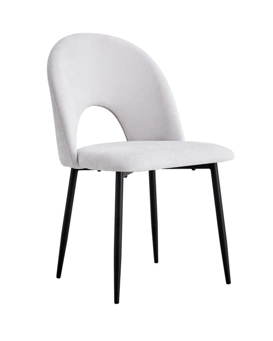 Chaise TEDDY gris pied noir
