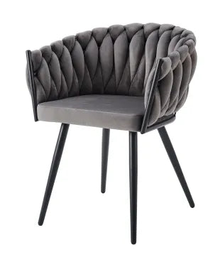 Lots de 2 chaises TRESSES velours