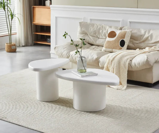 Myka Table basse Duo Blanc