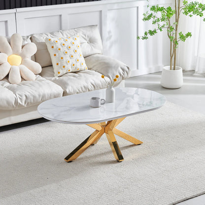 Table basse Ophélia marbre blanc