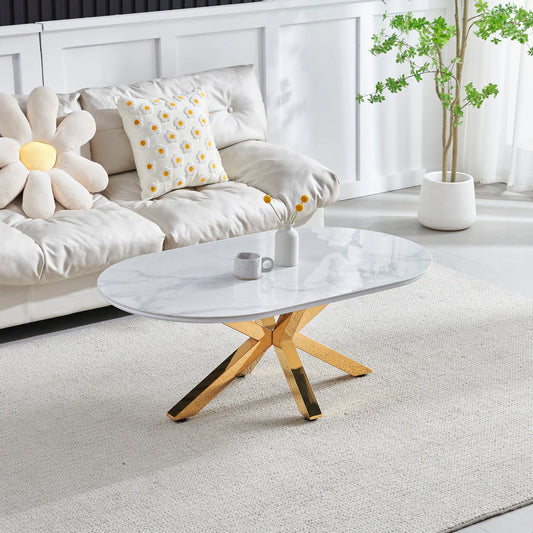 Table basse Ophélia marbre blanc