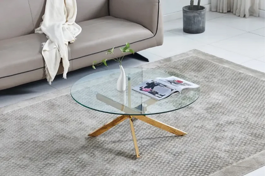 Jessy Table Basse en verre or