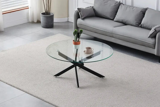 Jessy Table Basse en verre noir