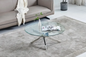 Jessy Table Basse en verre argent