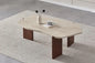 Table Basse ZIRA travertin x noyer