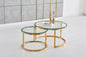 Table Basse Duo ROMI en verre or