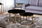 Table Basse Duo ROMI marbre noir or