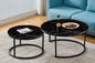 Table Basse Duo ROMI marbre noir