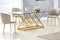 Table de Salle à Manger TRIANGLE 180 cm verre or