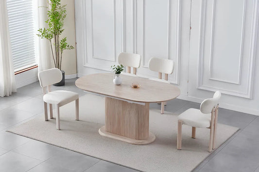 Vanina  Table à Manger Extensible Travertin