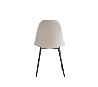 Chaise SCANDINAVE beige pied noir