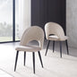 Chaise TEDDY beige pied noir