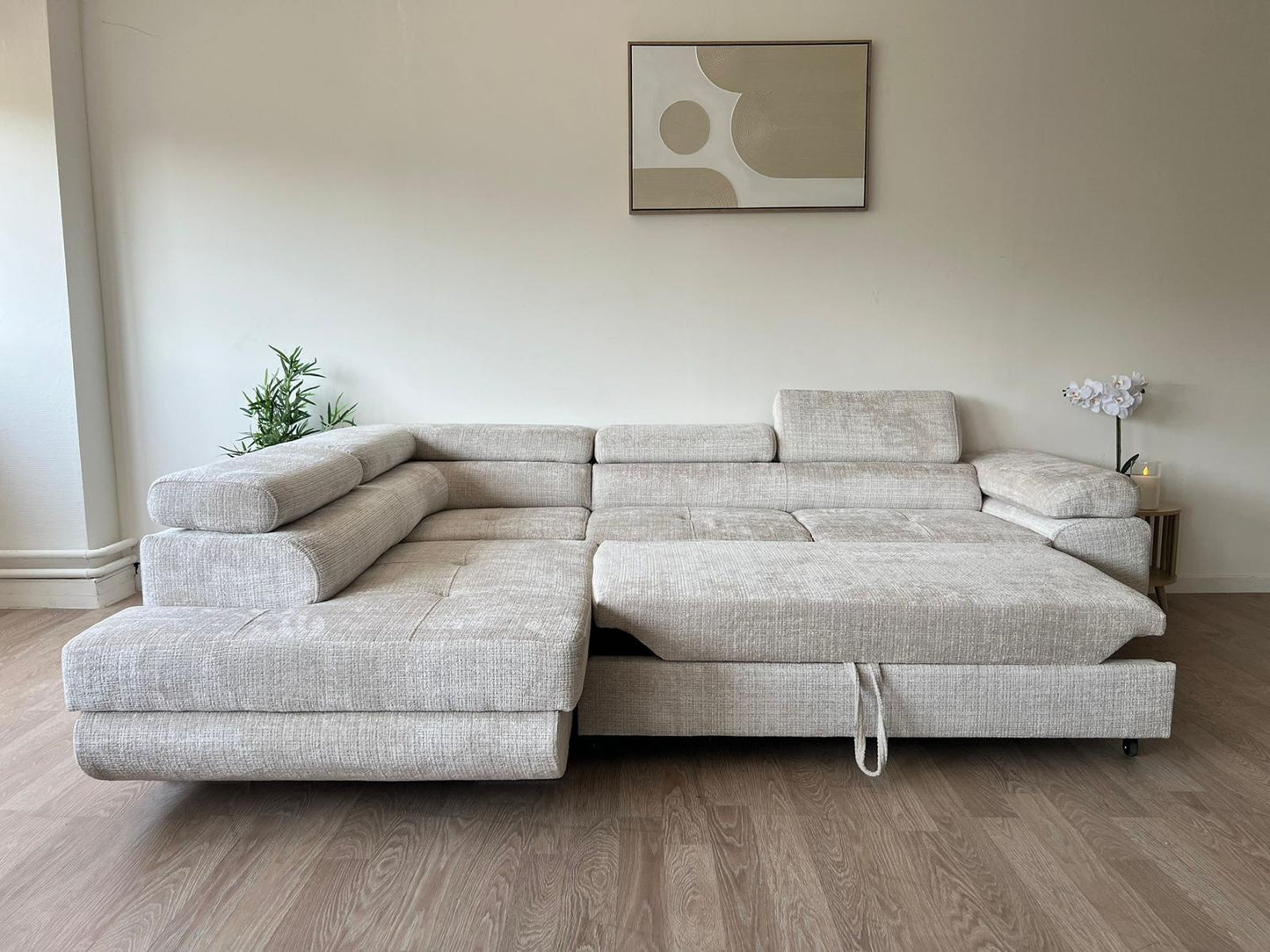 Canapé angle TONY convertible & coffre MARBELLA