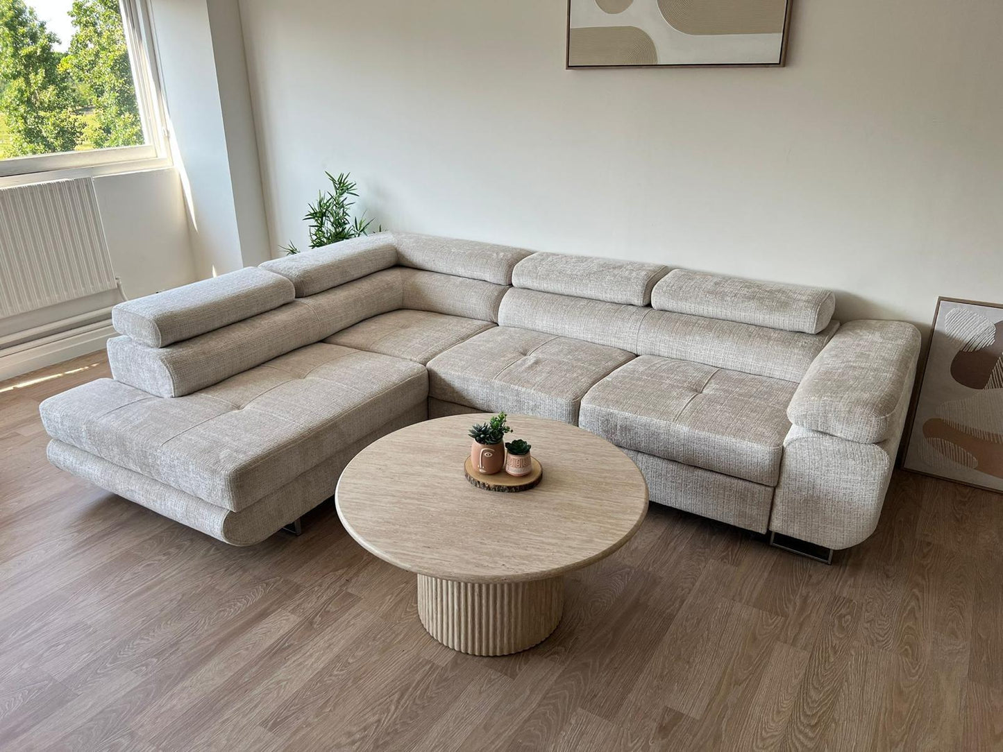 Canapé angle TONY convertible & coffre MARBELLA