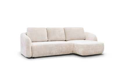 Canapé D'angle convertible Porto Marbella Blanc Cassé