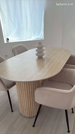 Table à manger Keysha travertin 180cm