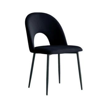 Chaise TEDDY noir pied noir