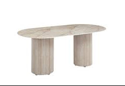 Table à manger Keysha marbre gris 180cm
