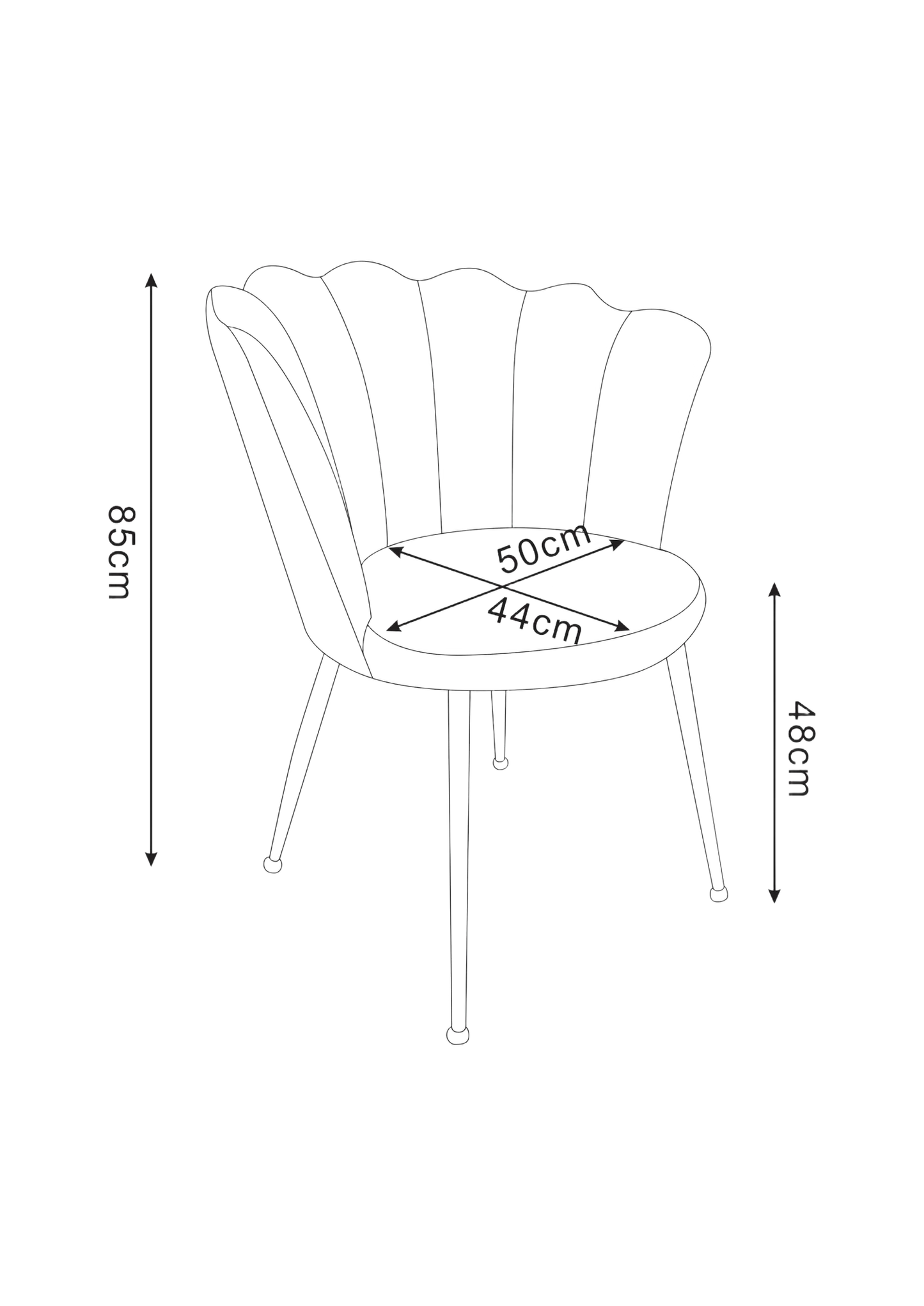 Lot 2 chaises NYMPHEA pied noir