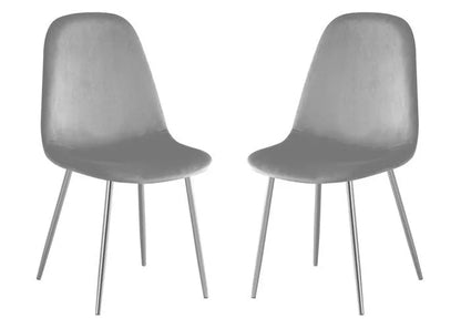 Chaise SCANDINAVE gris pied argent