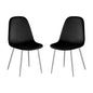Chaise SCANDINAVE noir pied argent
