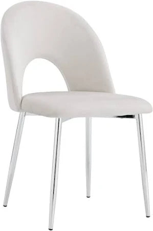 Chaise TEDDY gris pied argent
